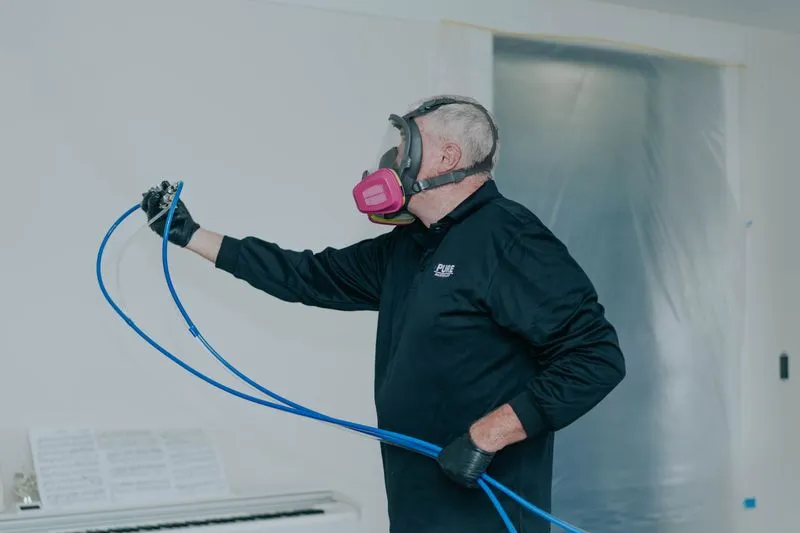 Antimicrobial protective coating application