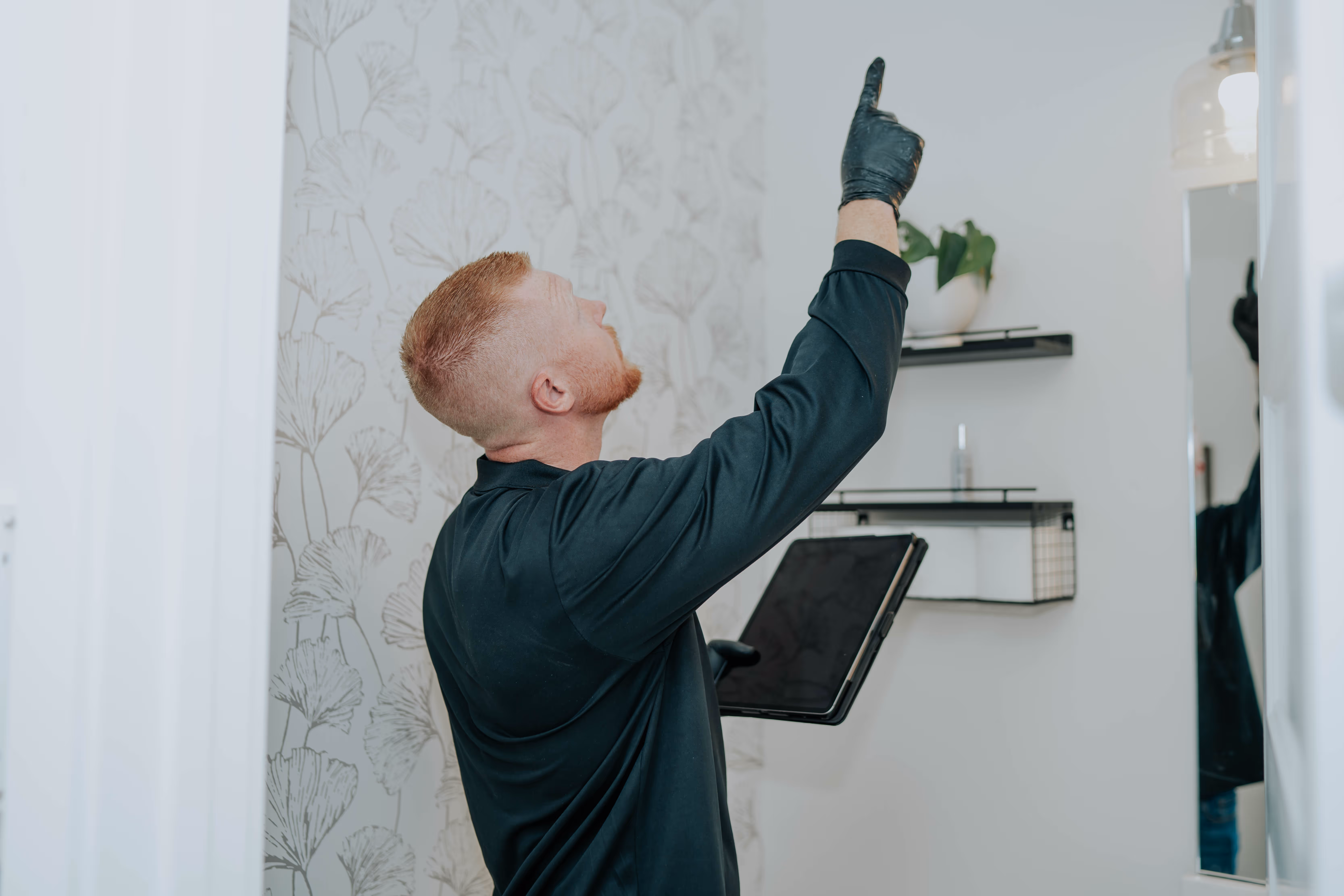 Pure Air Alabama technician conducting a full property mold inspection